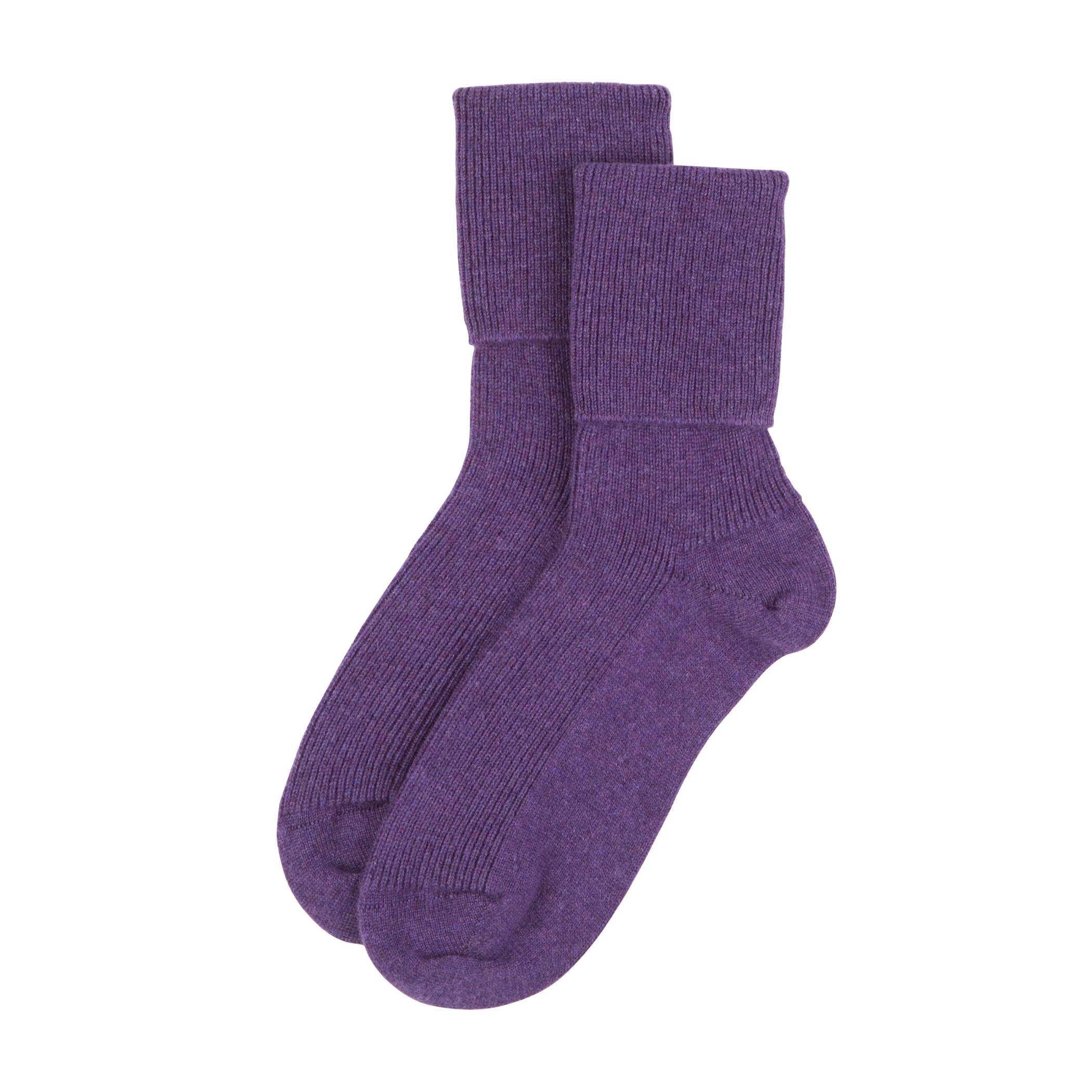 Cashmere Ladies Socks - Purple