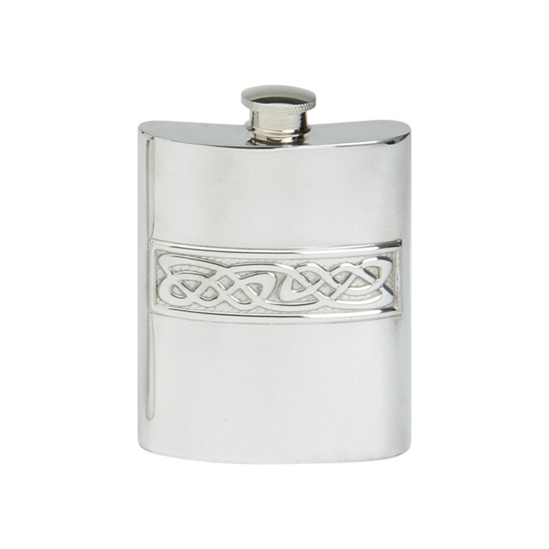 Edwin Blyde Celtic Collection 4Oz Celtic Design Kidney Flask