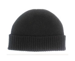 The Scarf Company Black Cashmere Beanie Hat