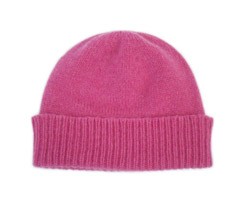 The Scarf Company Infra Pink Cashmere Beanie Hat