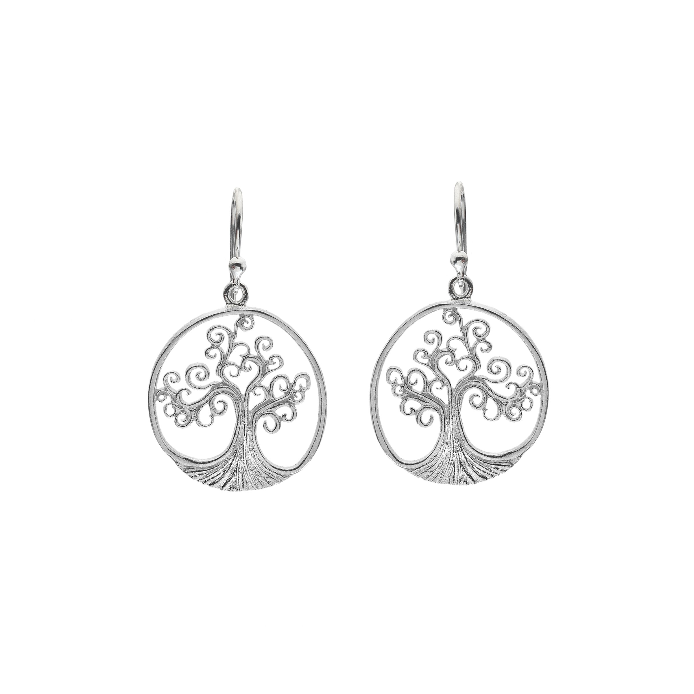 Celtic Spiral Tree of Life Sterling Silver Earrings 