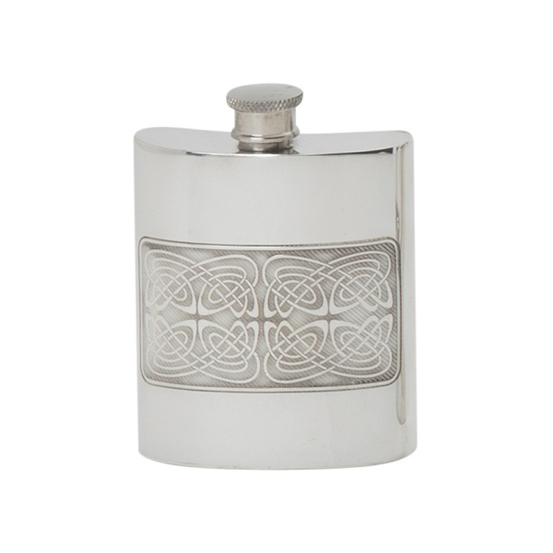 Edwin Blyde Celtic Collection Celtic Panel Kidney Flask