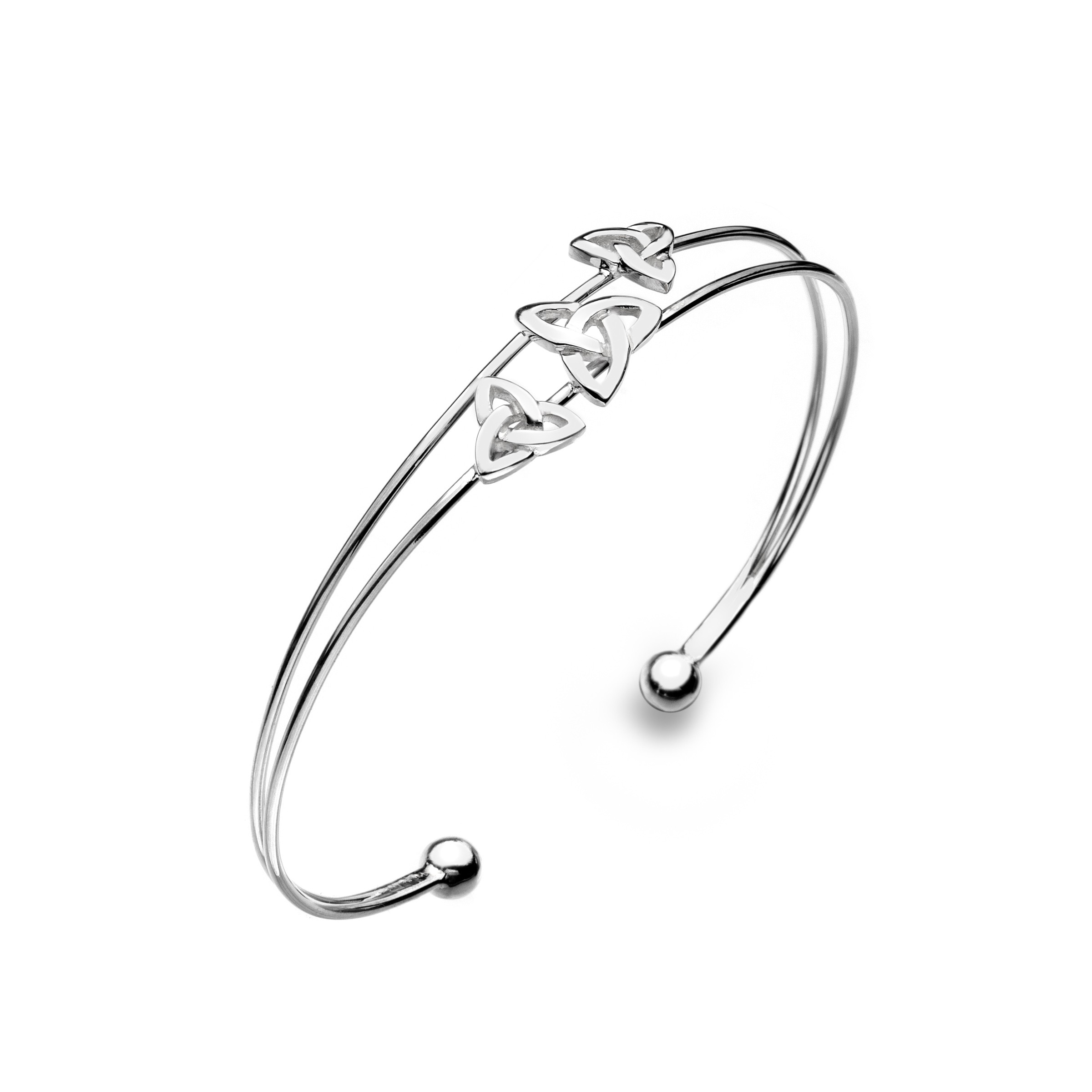 Trinity Knot 925 Sterling Silver Bangle