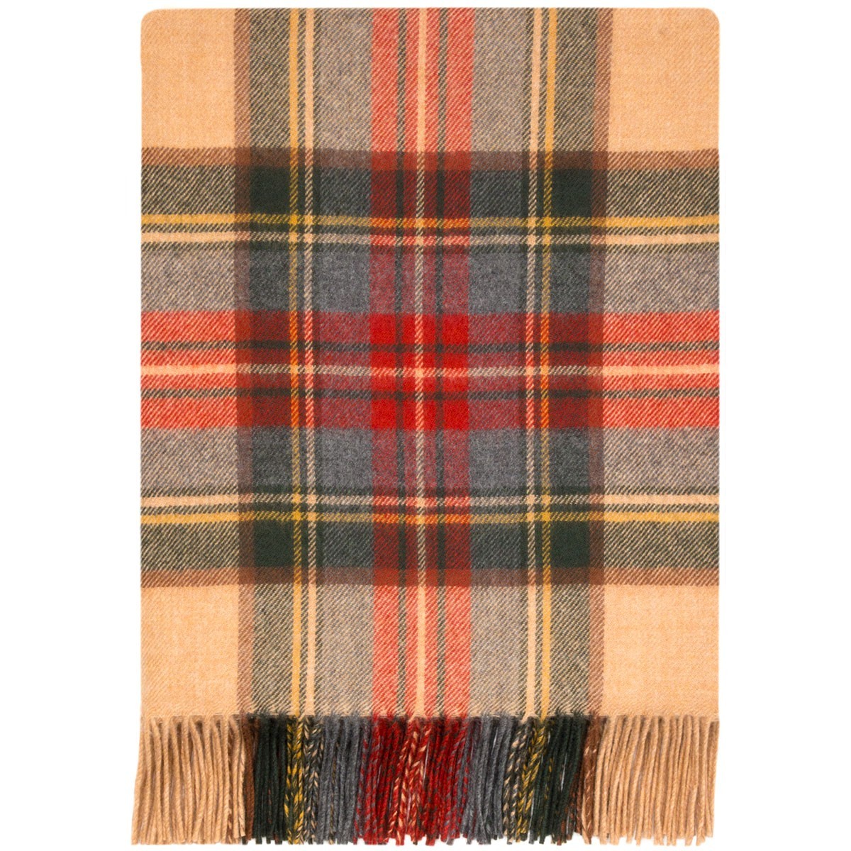 100% Lambswool Blanket in Country Stewart by Lochcarron of Scotland