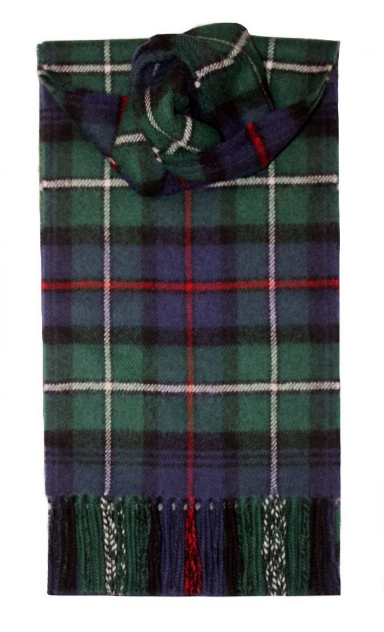 Mackenzie Modern  Tartan 100% Lambswool Scarf by Lochcarron