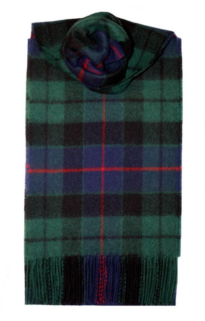 Morrison Green Modern Tartan 100% Lambswool Scarf by Lochcarron