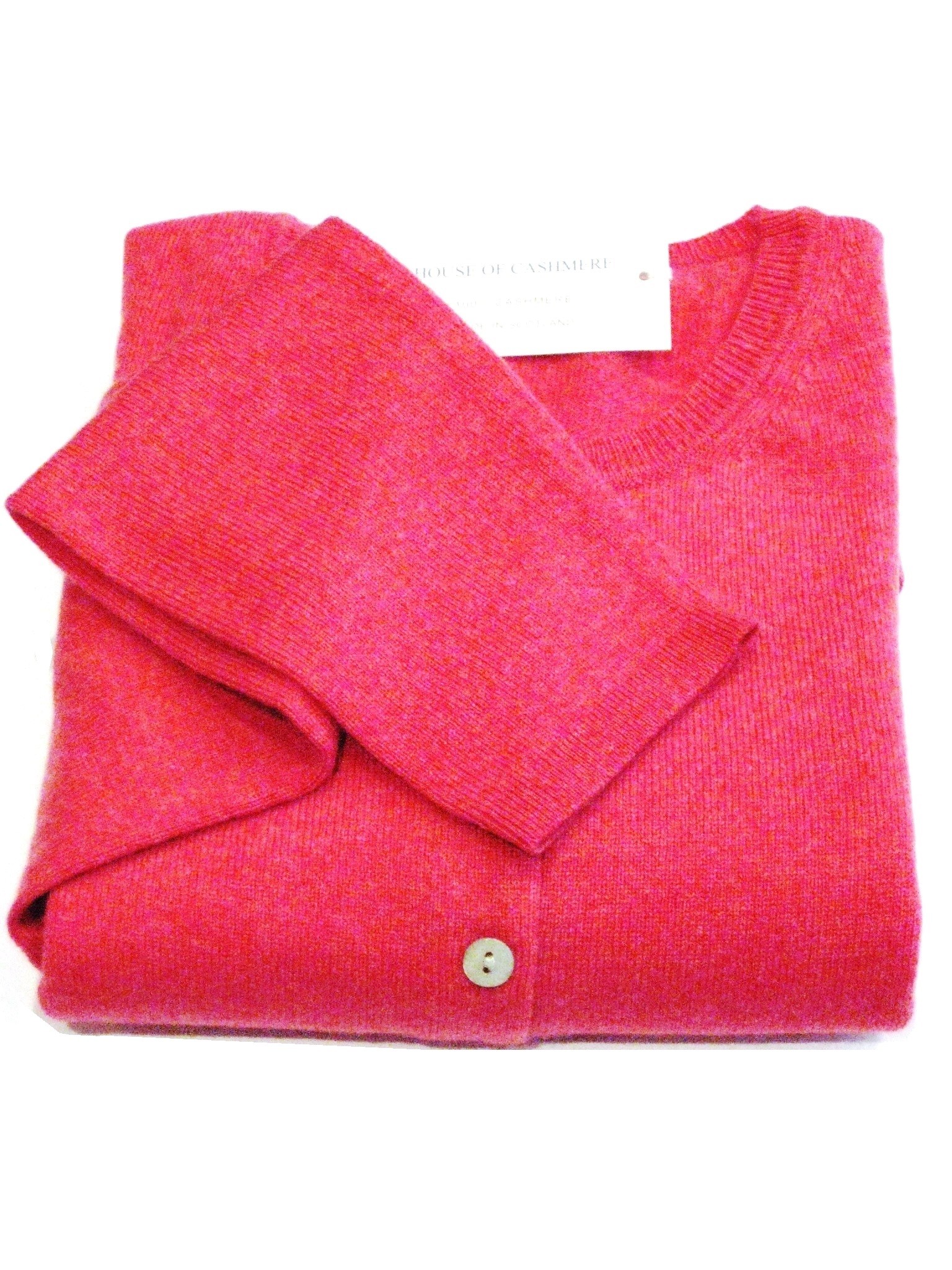 Lily Ladies' Crew Cardigan - 100% Cashmere Made in Scotland
