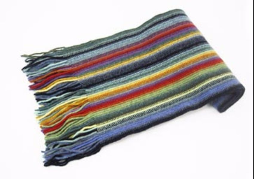 Blue Mix Lambswool Scarf from The Scarf Company - Made in Scotland