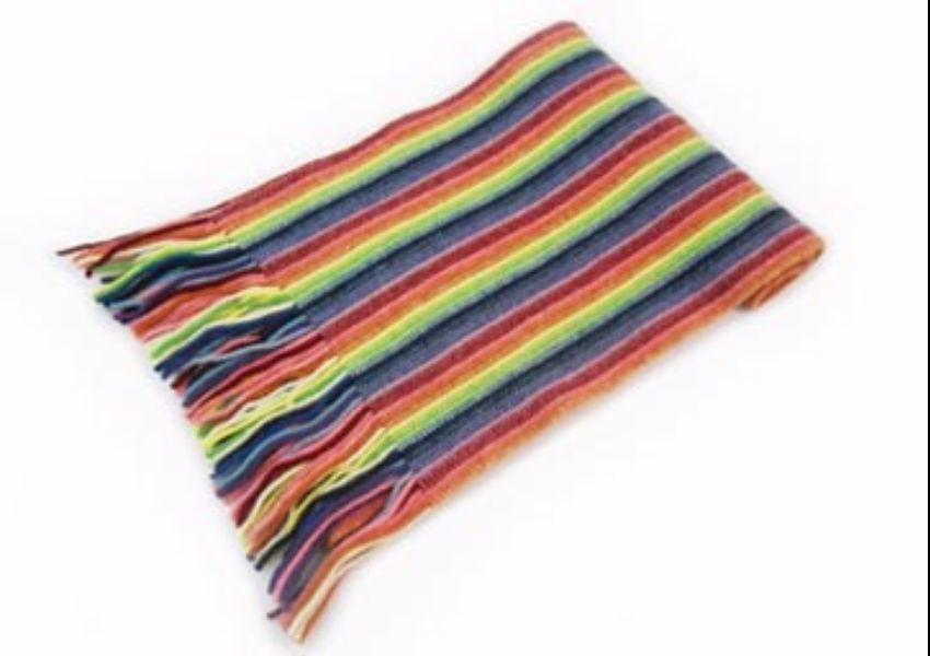 Primary Mix Lambswool Scarf from The Scarf Company - Made in Scotland
