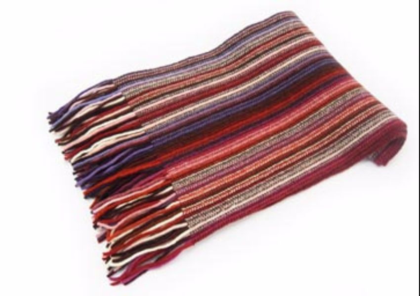 Red Mix Lambswool Scarf from The Scarf Company - Made in Scotland