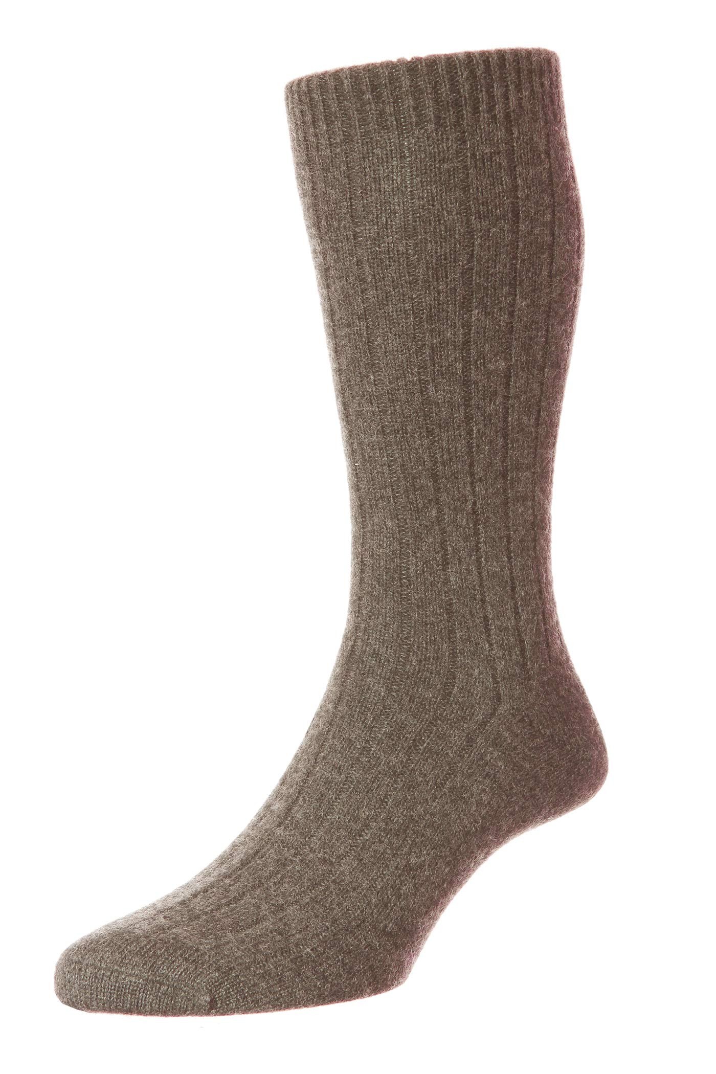 Pantherella Men's Waddington Cashmere Socks - Mink Melange - Medium