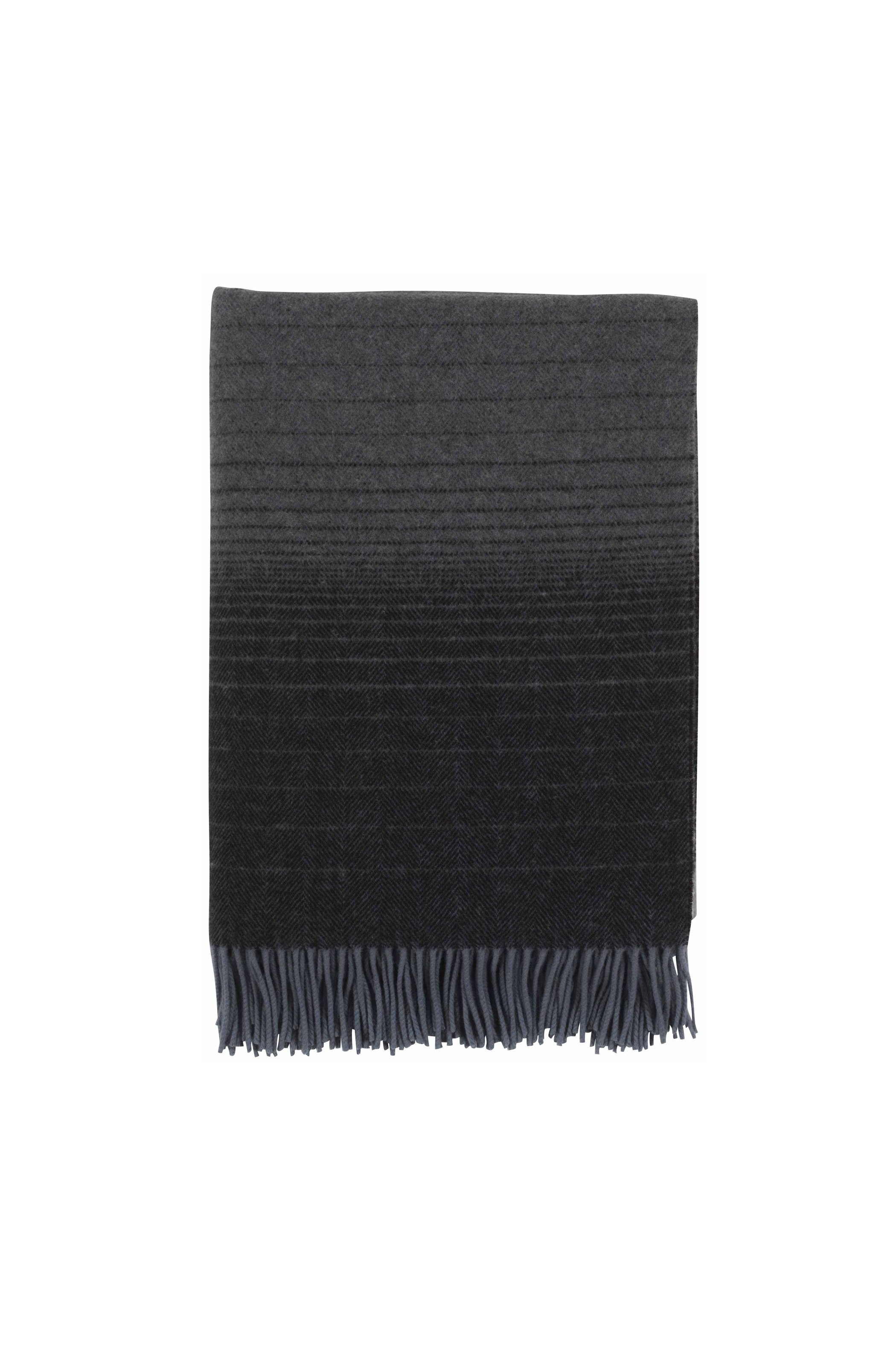 Cashmere Donegal Ombre Throw - Mist Grey