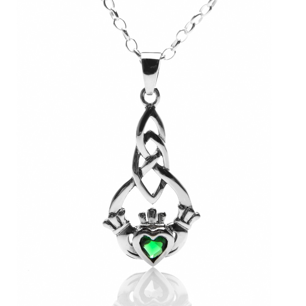 Claddagh Sterling Silver Pendant Necklace