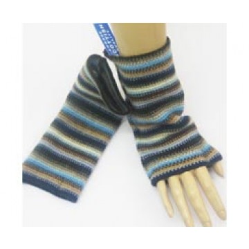 The Scarf Company 100% Lambswool Ladies Wristlets - Blue