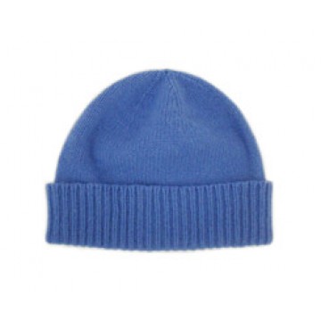 The Scarf Company Isafahn Blue Cashmere Beanie Hat