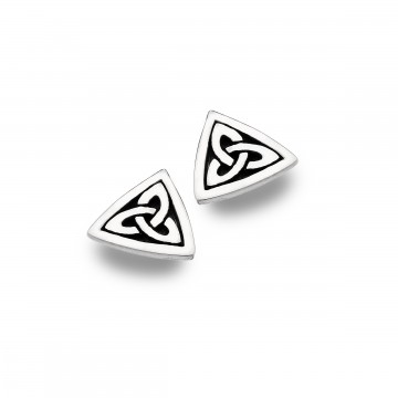 Celtic Trinity Knot Sterling Silver Stud Earrings