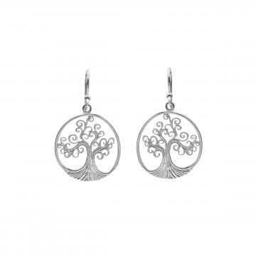 Celtic Spiral Tree of Life Sterling Silver Earrings 
