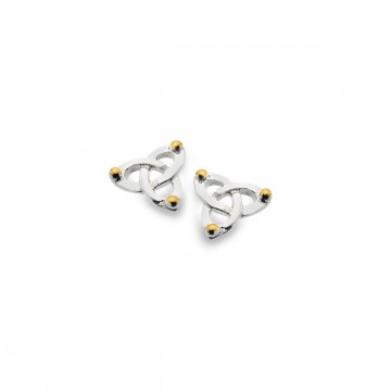 Celtic Trinity Knot Silver Stud Earrings