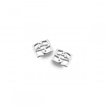 Celtic Knot Square Silver Stud Earrings
