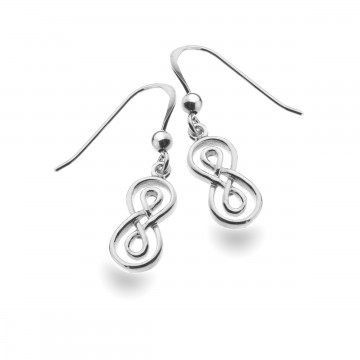 Celtic Double Infinity Knot Sterling Silver Earrings 