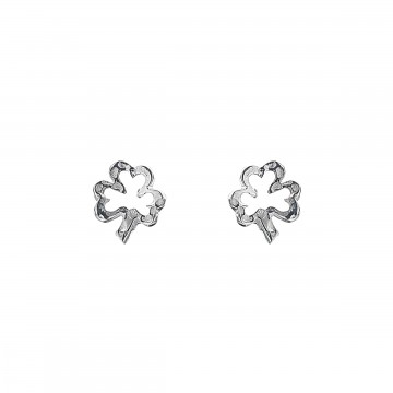 Irish Shamrock Silver Stud Earrings
