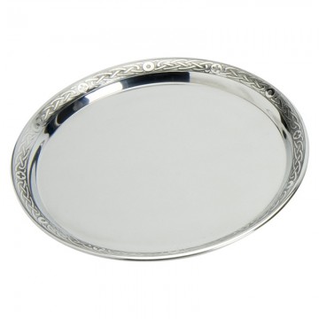 Edwin Blyde Celtic Collection Pewter Tray With Celtic Rim
