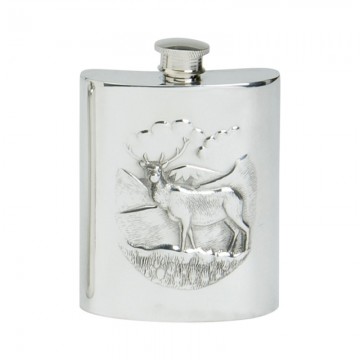 Edwin Blyde Celtic Collection Stag Scene Kidney Flask
