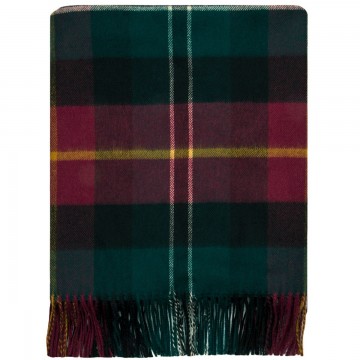 100% Lambswool Blanket in Tealing by Lochcarron of Scotland