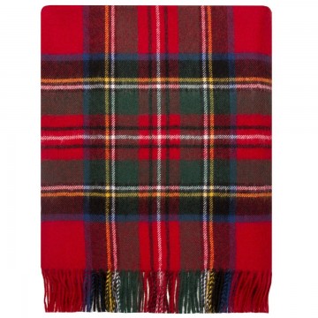 100% Lambswool Blanket in Royal Stewart by Lochcarron of Scotland
