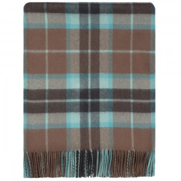100% Lambswool Blanket in Brown Thompson Hunting by Lochcarron of Scotland