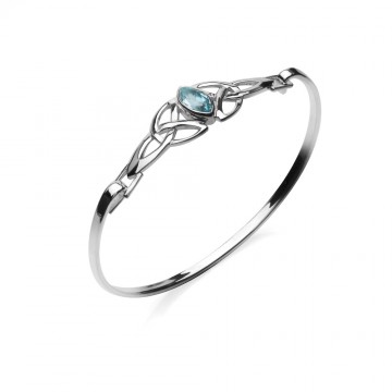Trinity Knot 925 Sterling Silver Bangle