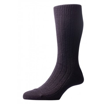 Pantherella Men's Waddington Cashmere Socks - Black - Medium