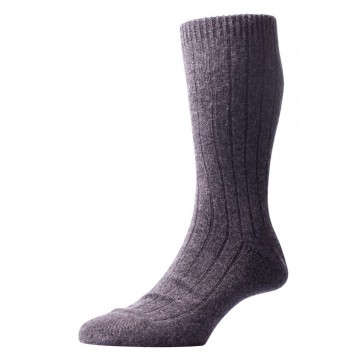 Pantherella Men's Waddington Cashmere Socks - Charcoal - Large