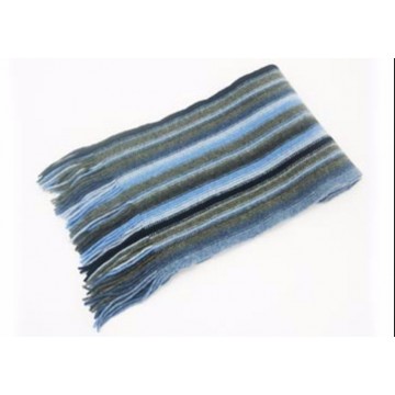Blue & Grey Lambswool Scarf from The Scarf Company - Made in Scotland