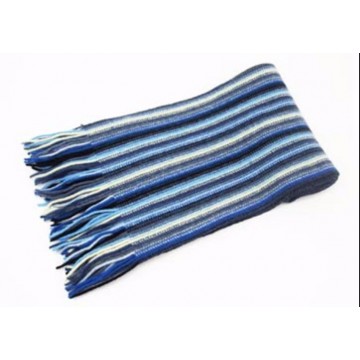 Blue & White Lambswool Scarf from The Scarf Company - Made in Scotland