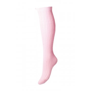 Pantherella Ladies Tabitha Knee High Cashmere Ribbed Socks in Pink