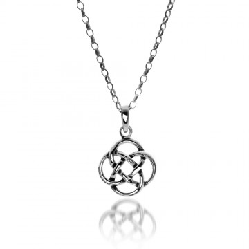 Celtic Knot Sterling Silver Pendant Necklace 