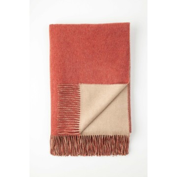 Johnston's of Elgin Cashmere Reversible Throw - Red