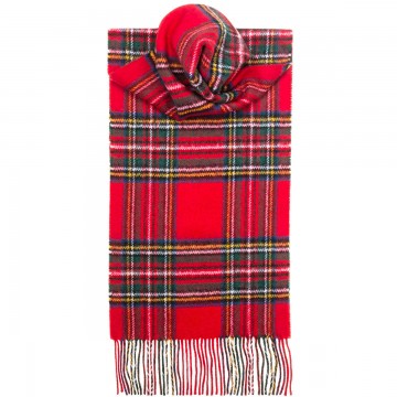 Stewart Royal Tartan 100% Lambswool Scarf by Lochcarron