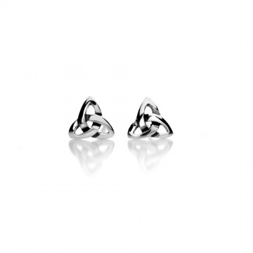 Celtic Trinity Knot Silver Stud Earrings 