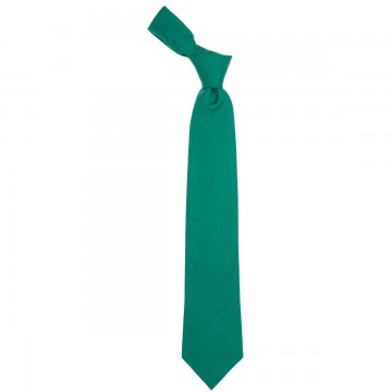 Green Ancient Plain Coloured Wool Tie 
