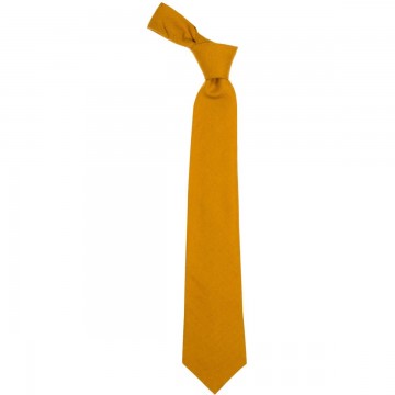 Gold Plain Coloured Wool Tie 