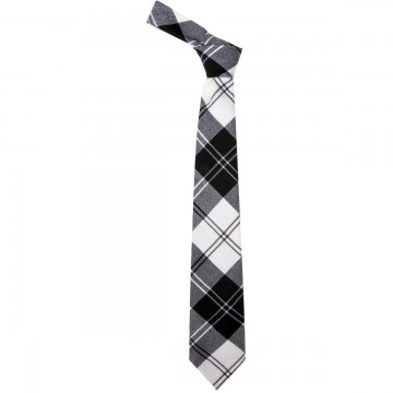 Erskine Black / White Tartan Tie 