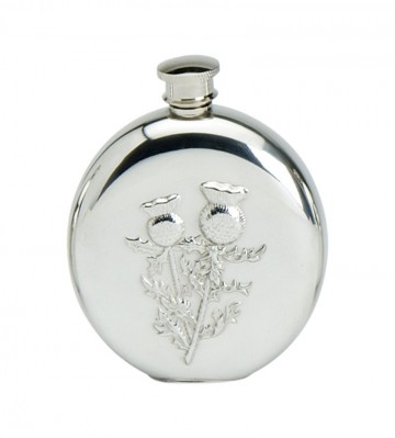 Edwin Blyde Thistle Collection 6Oz Round Flask Thistle