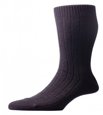 Pantherella Men's Waddington Cashmere Socks - Black - Large
