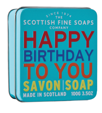 Happy Birthday Soap in a Tin