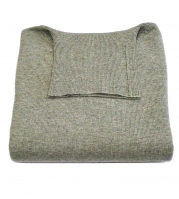 Mens Light Grey Roll Neck Sweaters - 100% Cashmere Made in Scotland