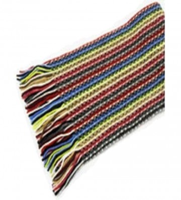 The Scarf Company Primary Colours Striped Lace Stitch Cashmere Scarf