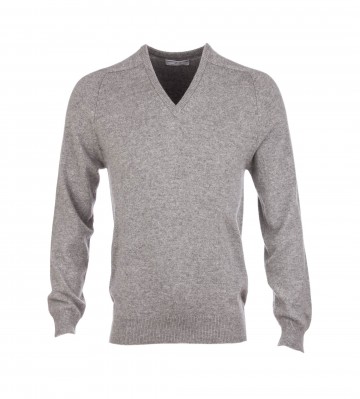 Classic Cashmere Sweater - Light Grey