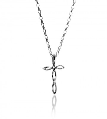 Celtic Cross & Twists Sterling Silver Pendant Necklace